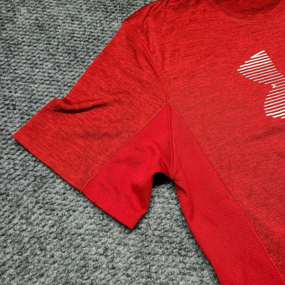 Mens Under Armour Shirt XL Heat Gear Lightweight Heathered Red Sportswear